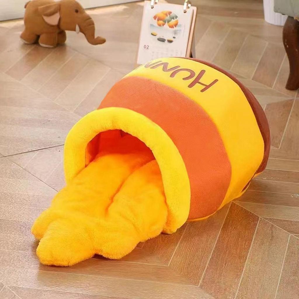 Removable & Washable Winnie the Pooh Panda Pet Bed with Thickened Cushion, Four Seasons Universal Design.