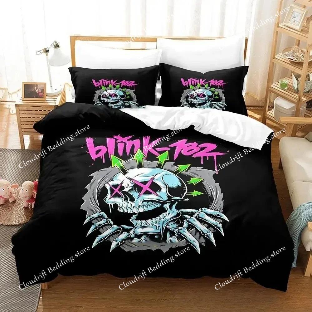 3D Tištěná Hudební Skupina B-Blink-182 Ložní Souprava Chlapci Dívky Twin Queen King Size Povlak na Peřinu Povlak na Polštář Postel chlapci Dospělí Domácí Textil