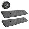 2PCS Plastic Kerb Ramp Non-Slip Threshold Ramp 30mm Height For Cars Going Uphill Plastic Roadside Slope Accessories