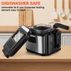 2,5L 1500W Elektrischer Frittierkorb (US-Stecker) Großer Tisch-Fritteuse für Zuhause für Hähnchen Pommes Topf UL