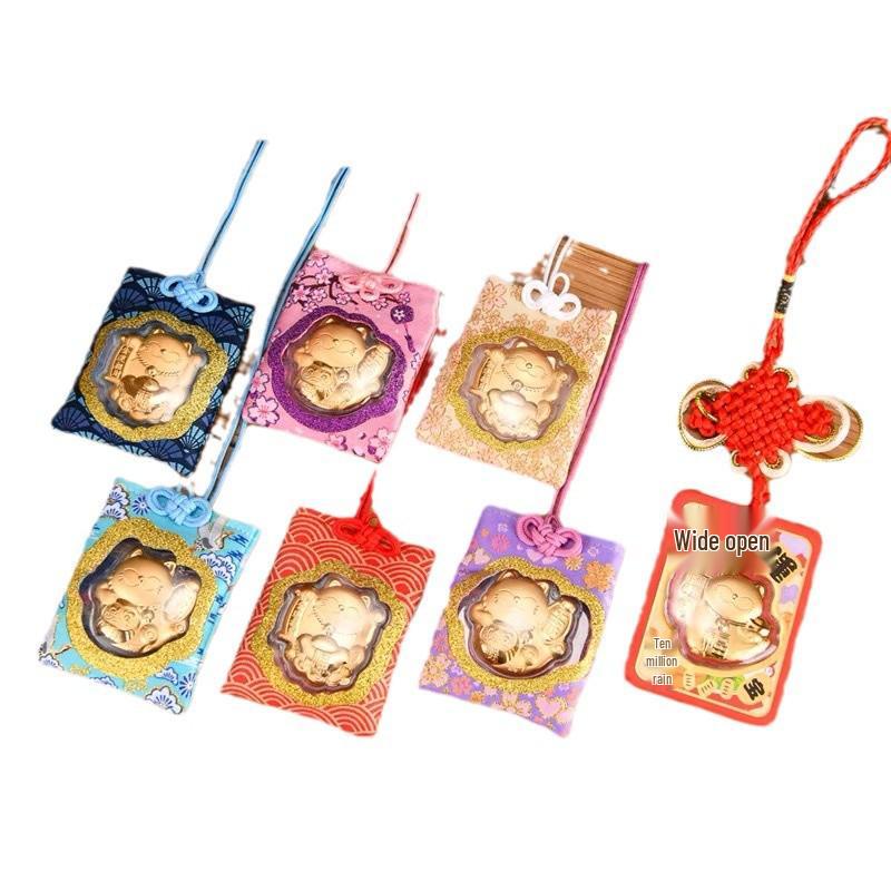 Zhou Family Lucky Cat Charm Air Freshener Pendant Gift
