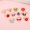 Adjustable Flower Animal Ring 36 Pcs Kawaii Cartoon Children Rings Gift for Kids