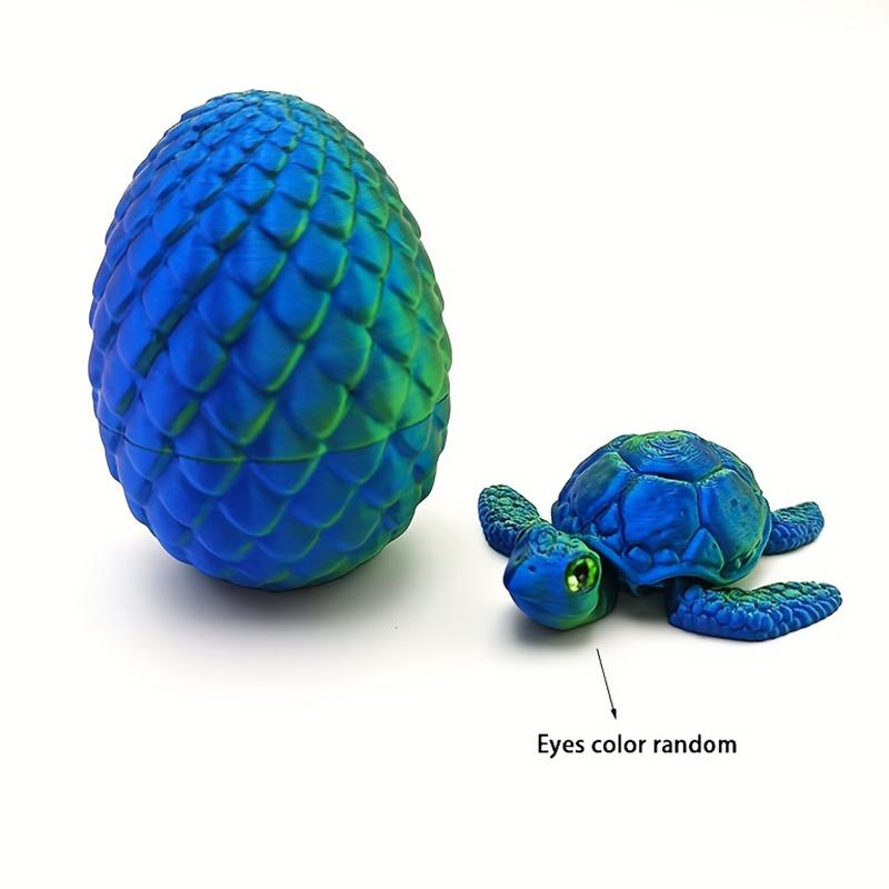 New Movable Sea Turtle Flexible Joint 3D Printed Sculpture With Eggs Fun Desk Ornament For Home Office Car Desk Decoration Gift