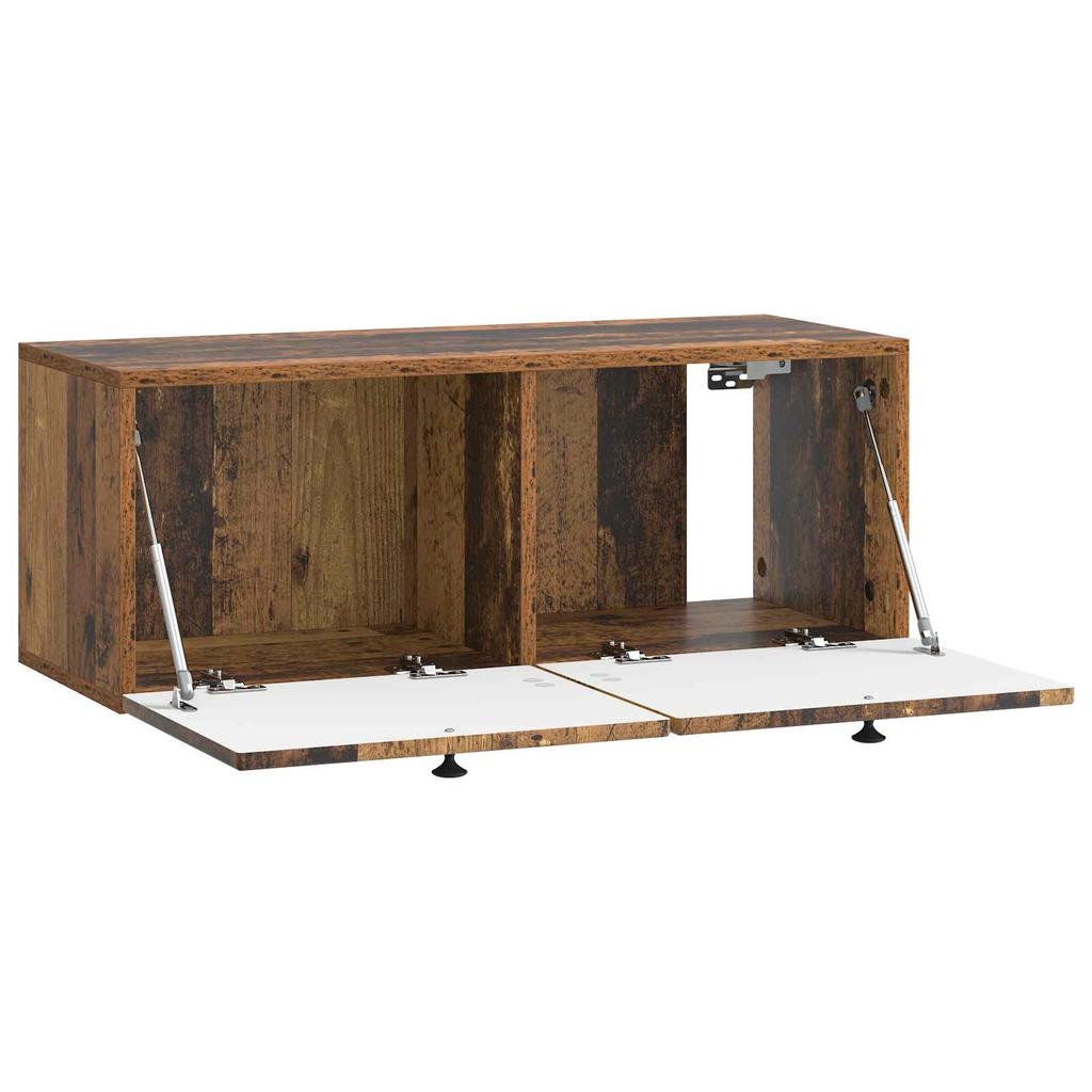Wall Mounted TV Cabinet Reclaimed Wood Look 78.5 X 31 X 30 Cm