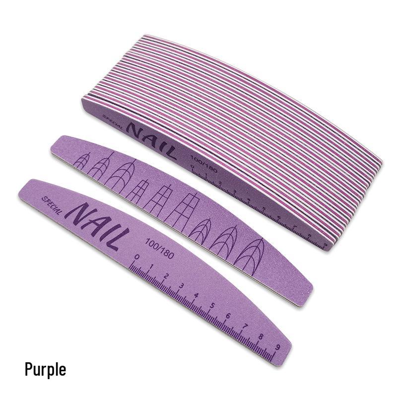 Washable Wear-Resistant Nail File & Polishing Strips with Scale Ruler for Nail Care