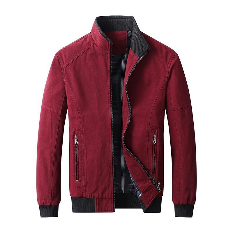 

Мужская куртка в корейском стиле со стойкой - Модная повседневная верхняя одежда для весны и осени M