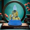 Water Glazed Gilded Medicine Buddha Statue Resin Ornament for Home Decor