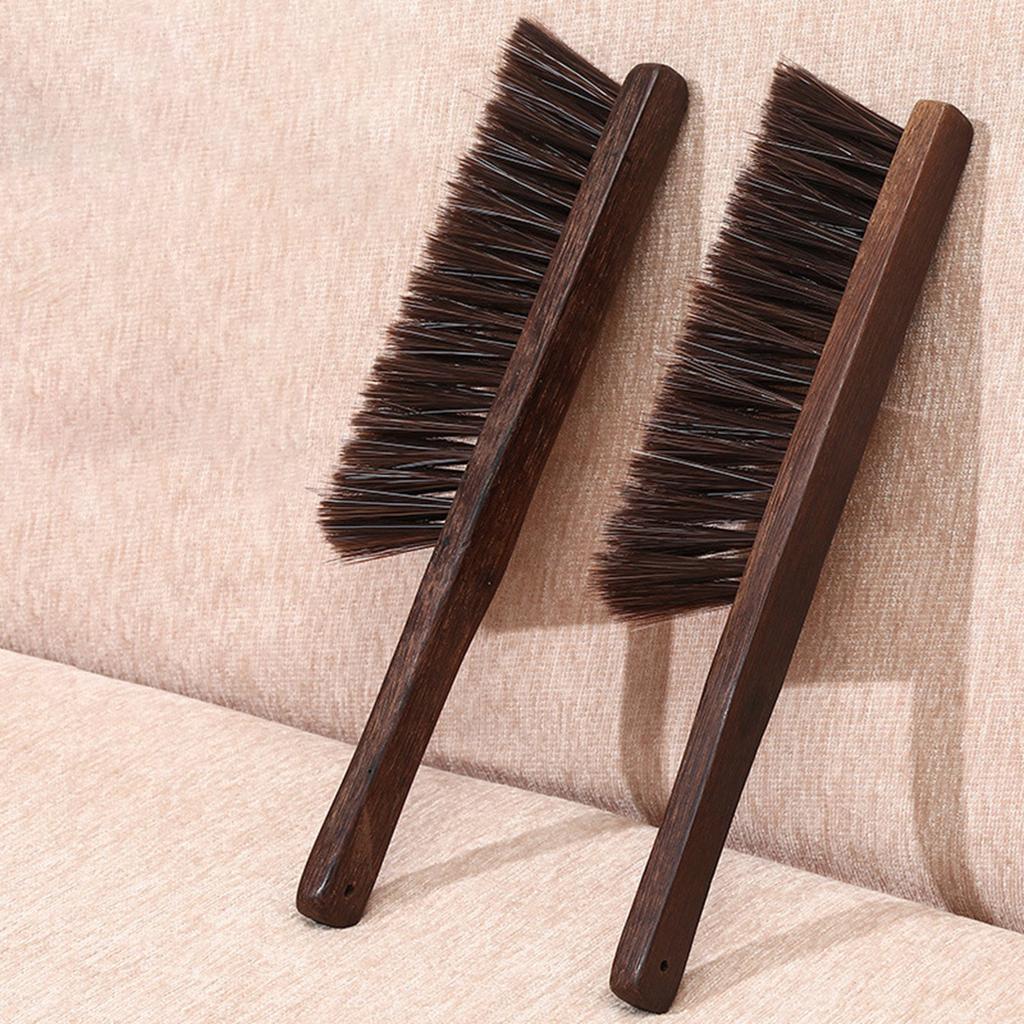 Wood Long Handle Cleaning Dusting Brush Soft Bristles Hand Broom For Delicate Surfaces Dust Removal Home Office Use
