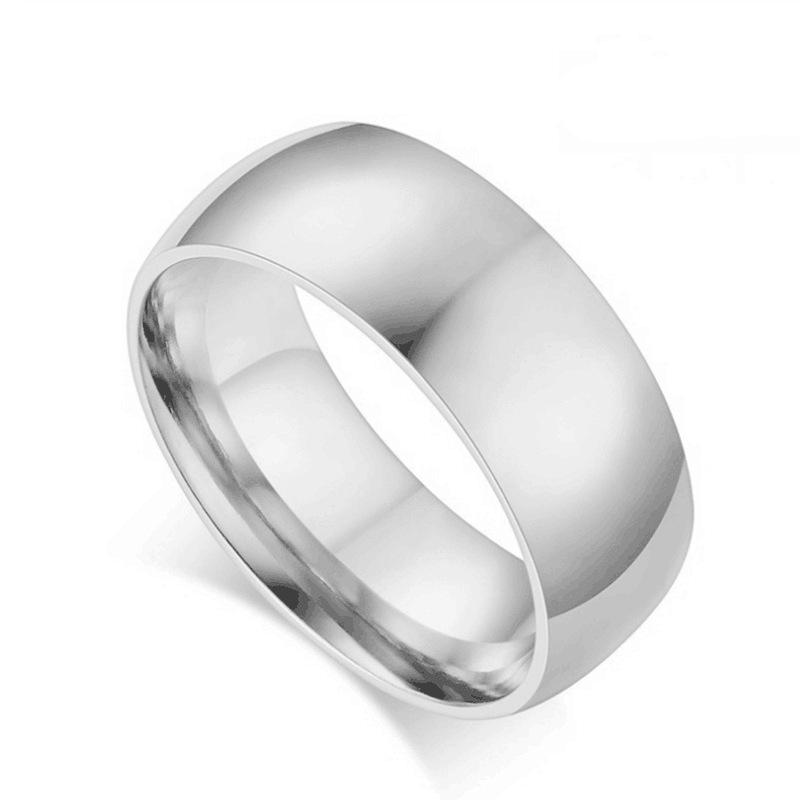 Women's Simple Titanium Steel Ring: 2mm, 4mm, 6mm Plain Band, Round Arc, Japanese & Korean Style, Couple Jewelry