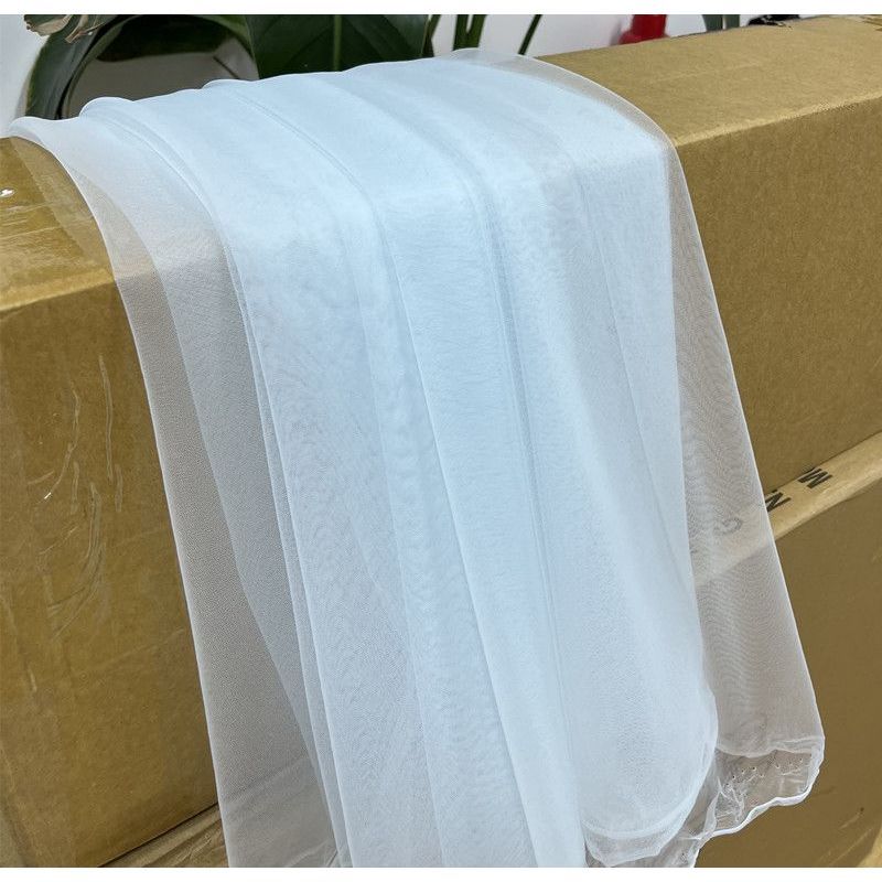 

Blue-colored encrypted flowing soft net fabric suitable for wedding dresses formal gowns and designer clothing fabrics 1.6M&1M світло-синій колір