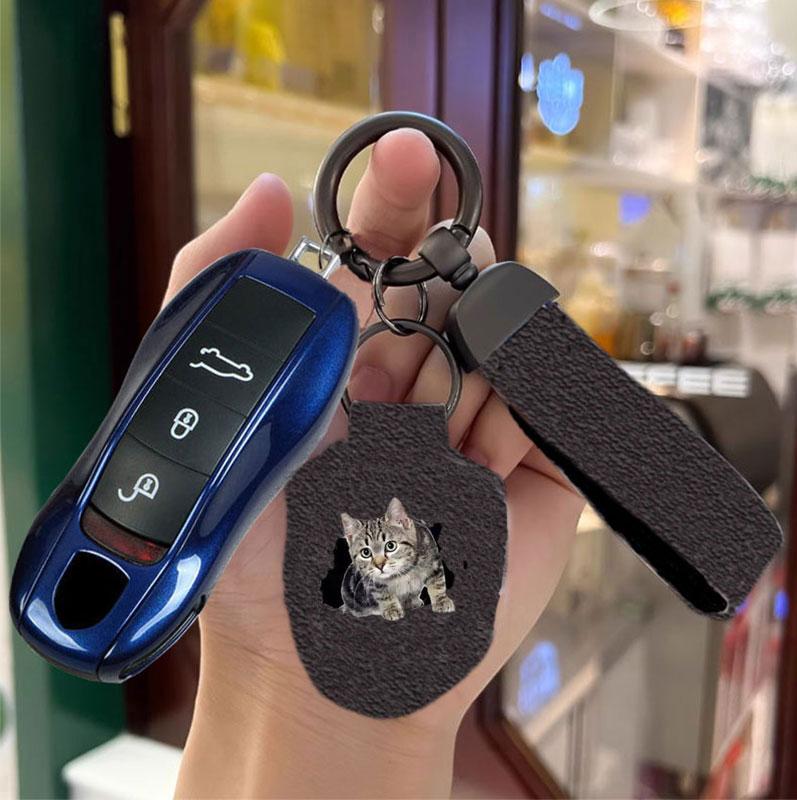 For Gentian Blue Porsche Key Fob Cover, Compatible with Porsche 911 Cayenne Panamera Macan Protector Sleeve Accessories