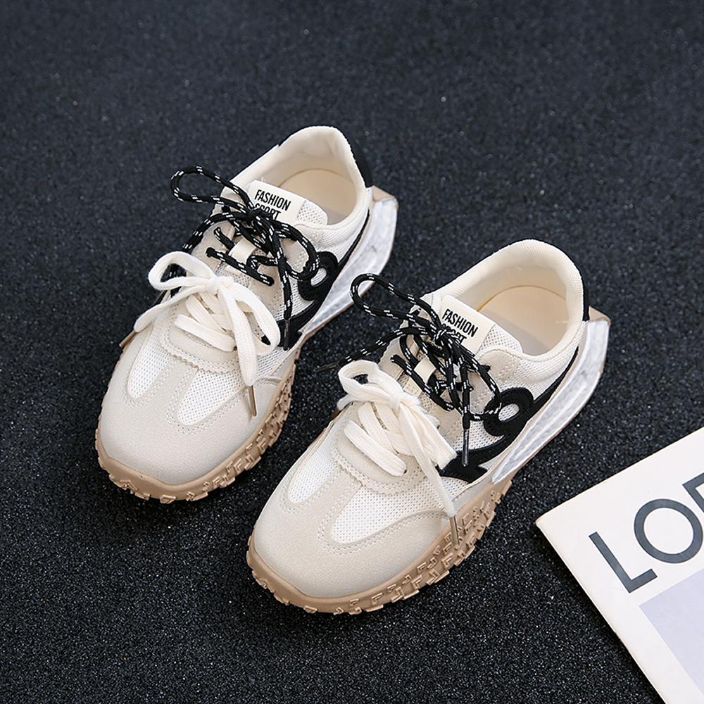 Women's Casual Outdoor Lace Up Sport Shoes 2025 Spring Autumn Designer Korean Round Toe Sneakers Vulcanized Shoes Tenis De Mujer