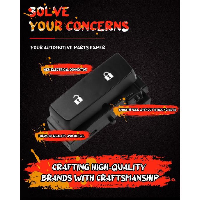 Türschloss Schalter Steuer Schalter Ersatz passend für Chevy Silverado 1500 2500HD 2008-2013 GMC Sierra 1500 2500 HD 2008-2013 GMC Sierra Denali 2500HD