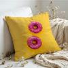 Cushion Cover  Linen  SkinFriendly Soft Decorative Case For Sofa Home Decor Sweet Donut Cute Anime Pillow Cover