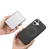 For iPhone 16 Plus Case Carbon Fiber Texture Leather Back Cover with Magnetic Detachable Suction Cup