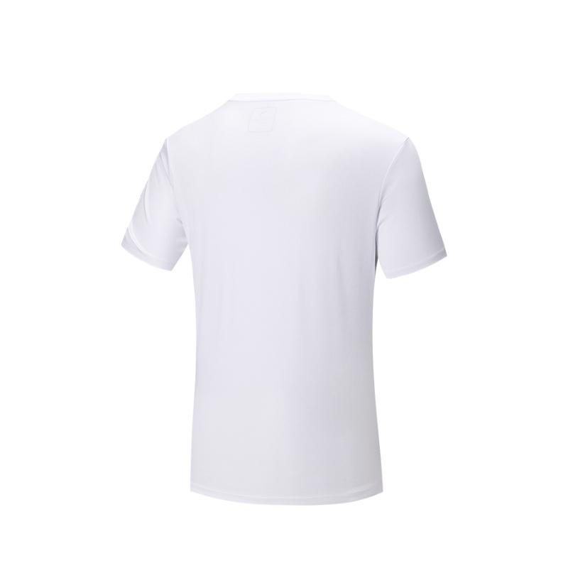 Anta Training Series Sports Casual Simple Solid Color Round Neck Pullover Short Sleeve T-Shirt Men Tops Pure-White 152527102-1