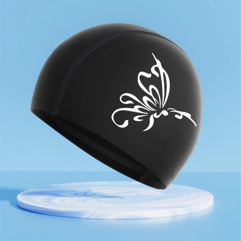 Adult Men's Nylon Swim Cap with Ear Protection Long Hair Sports Swimming Pool Hat for Men And Women