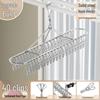 Stainless Steel Multi-Clip Windproof Sock Hanger for Dorm and Balcony Drying