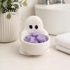 Halloween Ghost Candle Holder Holder Cute 3D Printed Tea Light for Small Aromatherapy Scented Candles Tabletop Candy Dish Party Decor Novelty