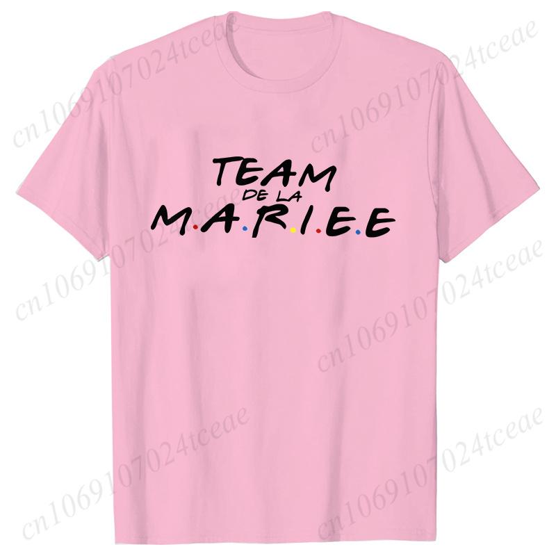Friends Bachelorette EVJF Party T-shirt French Girls Single Farewell Tops Team Bride Bridesmaid Tees Bridal Shower Wedding Shirt