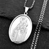 Hip Hop Virgin Mary Medal Our Lady of Guadalupe Necklace Stainless Steel Pendant Necklace Women/Men Jewelry Virgen De Guadalupe