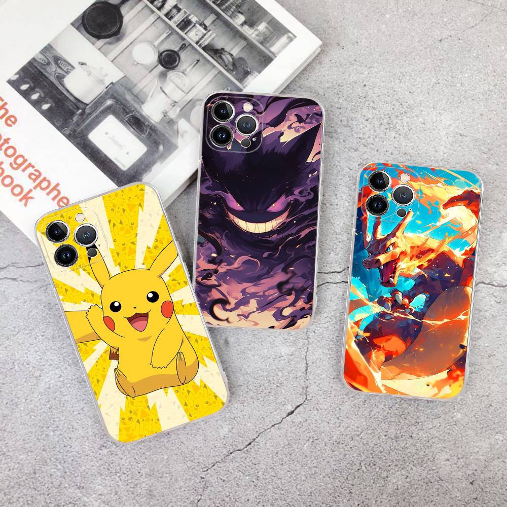 1pc Popular Cartoon Anime P-PokemonS Phone Case For IPhone 17 16 15 14 11 12 13 Mini Pro XS Max Plus Funda Shell