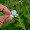 Mothers day Deal Sterling Silver Larimar Gemstone Sister Anniversary Bezel Ring