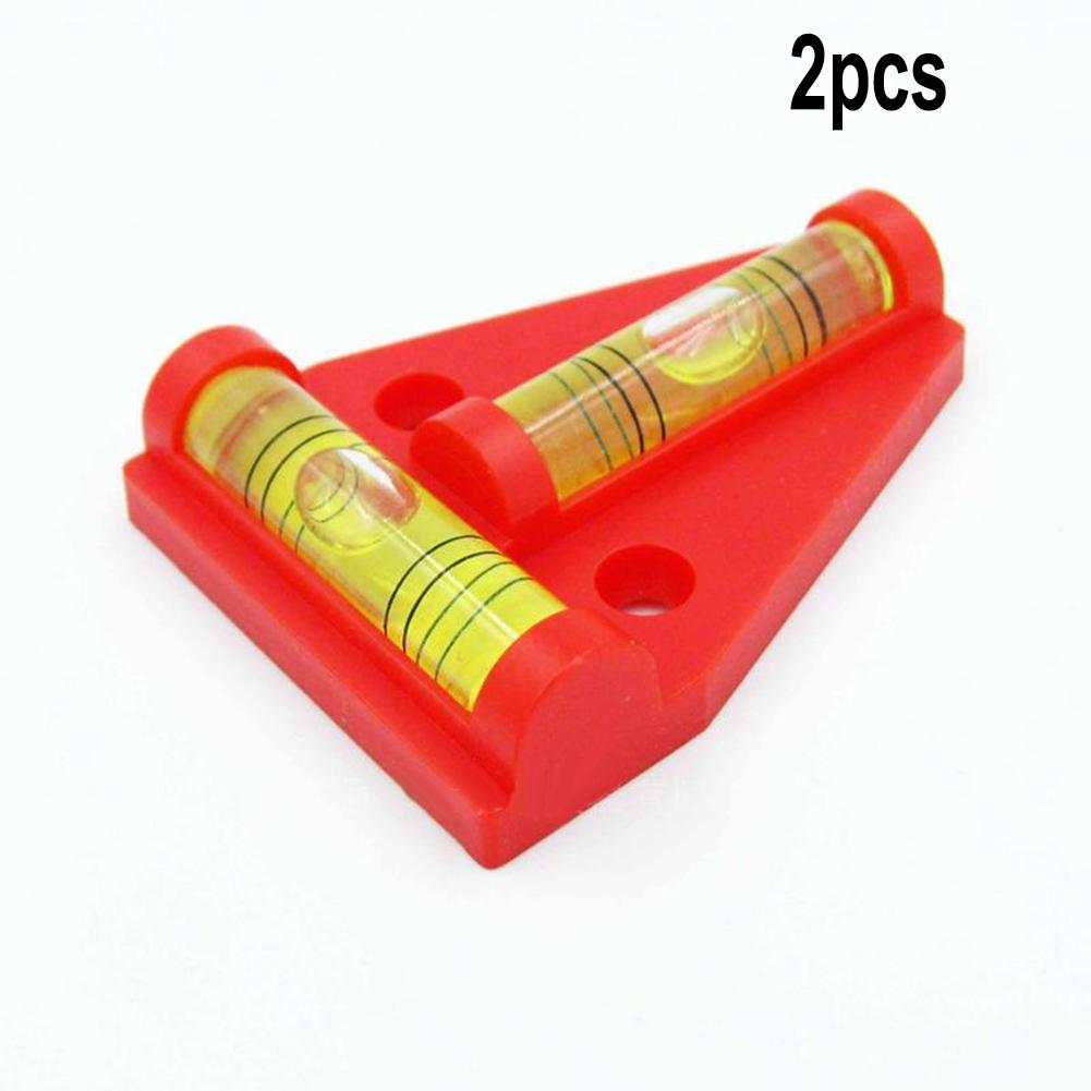 2Pcs Poratable T Shape Spirit-Level Bubble Working Fixing T Type Level Measure Bubble Tool Plastic Measure Instrument