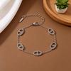 18K Gold Diamond-Studded Pig Nose Jewelry Set: Luxury Bracelet, Necklace & Earrings