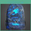 Fairy Tail Backpack Japanese Anime Canvas Travel Bag With Zipper For Teens