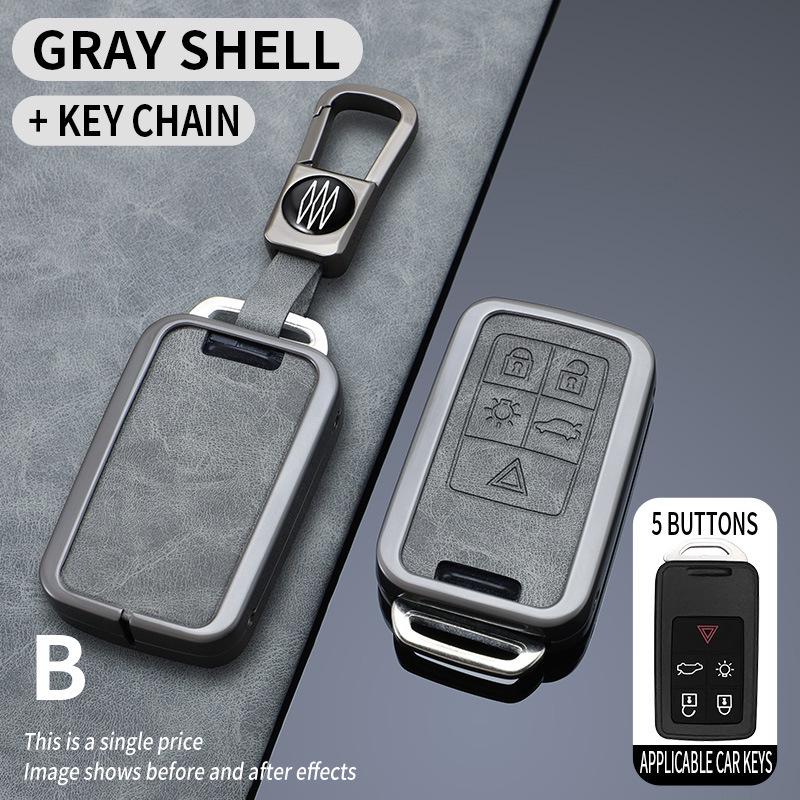 Metal Key Cover for Volvo XC60, XC90, S60, S80L, V60 - Full Shell Protection for Men