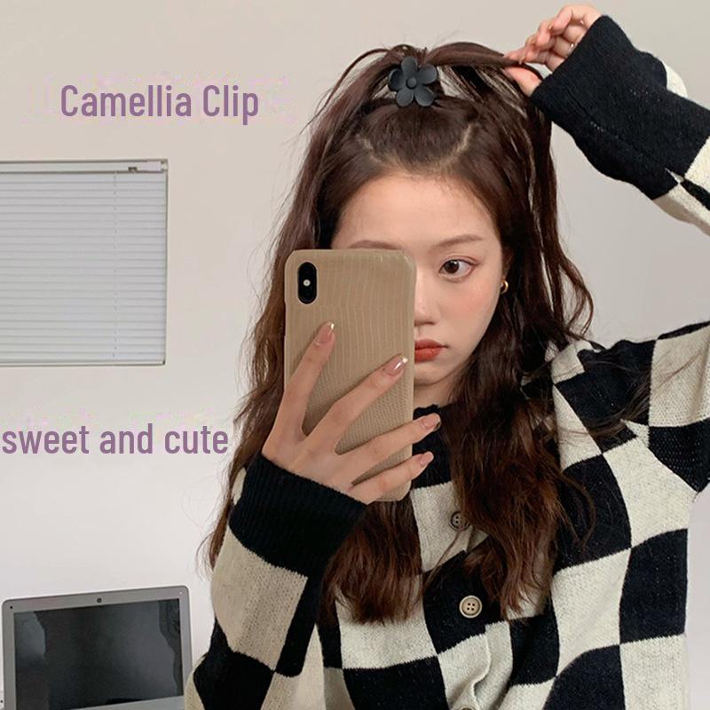 Frosted Flower Anti-Collapse High Ponytail Claw Clip