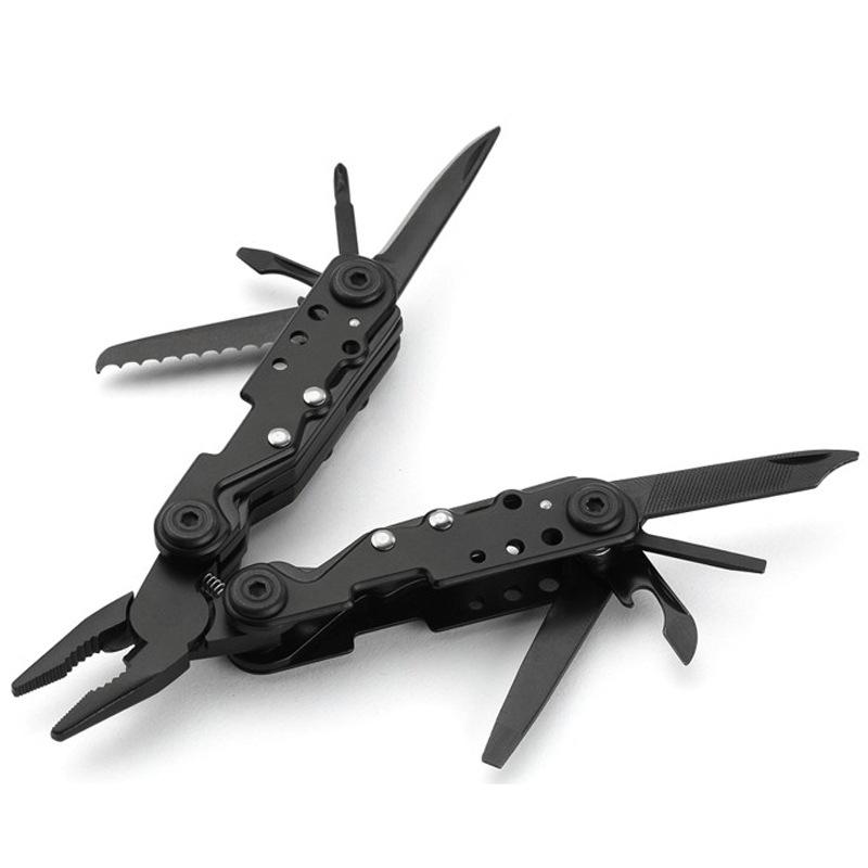 

Многофункциональные мини-плоскогубцы 13 в 1 со складными карманами и портативными ножами для кемпинга, выживания на открытом воздухе, чрезвычайных ситуаций чёрный