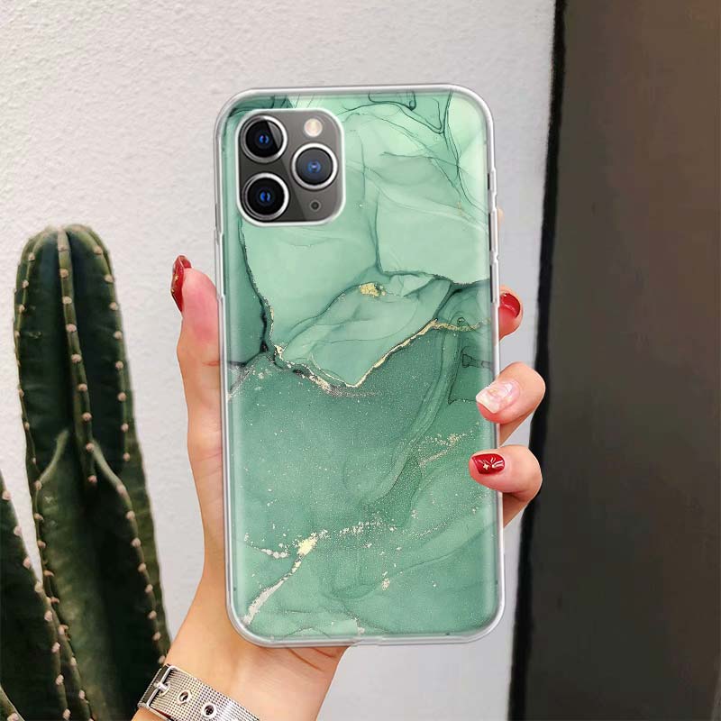Granite Marble For iPhone 17 Air 16 15 14 Plus 13 Mini 12 11 Pro Max Phone Case 16E 7 Print 8 SE Fundas Cover Soft Coque 16 15 1