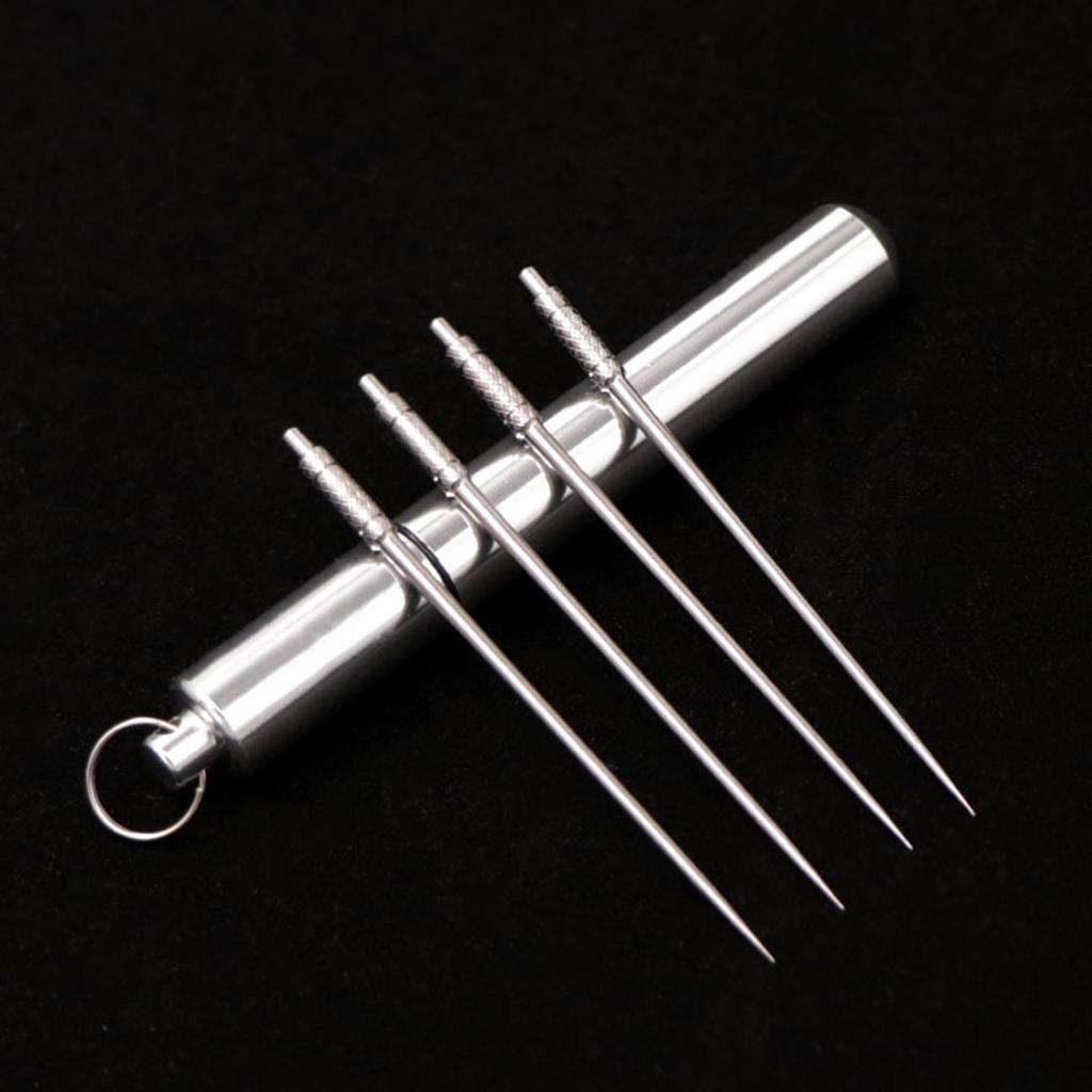 Titanium Alloy Portable Toothpick Metal Toothpick Creative Aluminum Alloy Toothpick Tube Toothpick Box
