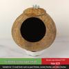 Coconut Shell Parrot & Finch Bird Nest - Natural Straw Woven Habitat for Small Birds