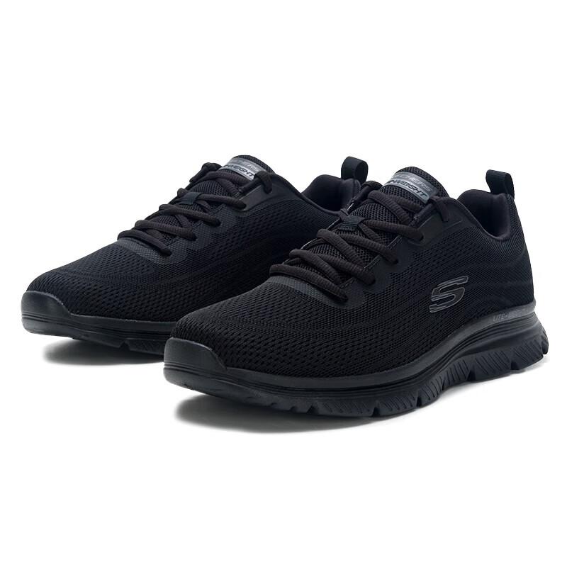 Мужские черные легкие кроссовки Skechers Warrior для бега и повседневной носки 9.5 чёрный