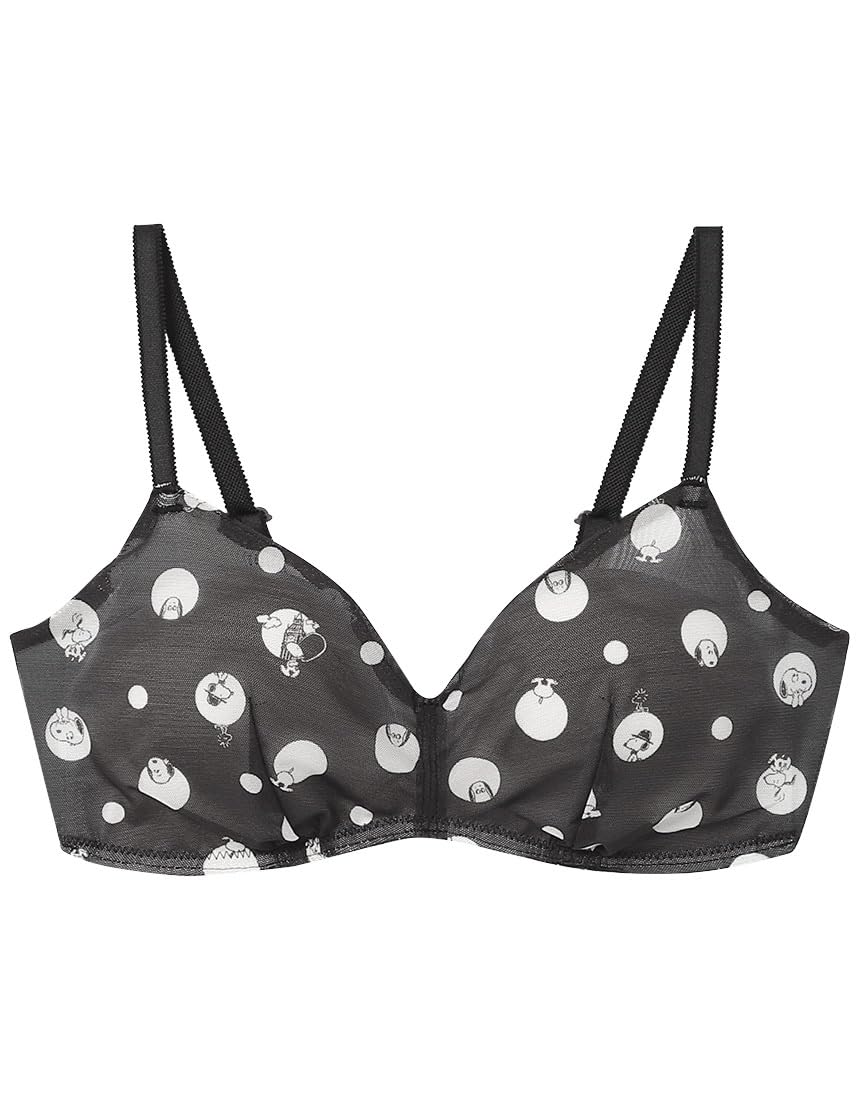 

Беспроводной легкий и высокий подмышечный бюстгальтер Snoopy BUN121 BL [Unnana Cool], красивый, дизайн, [коллаборация PEANUTS] бюстгальтер, беспроводной, женский