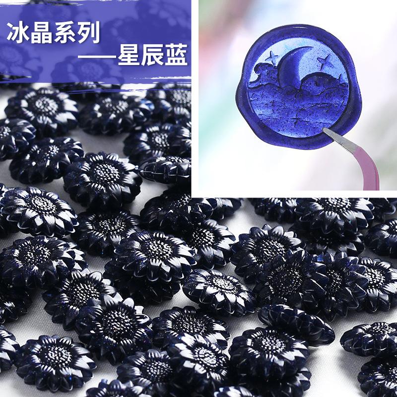 100Pcs/bag Sunflower Enamel Wax Particles Translucent Color DIY Invitation Envelope Seal Full Set of Wax Making Materials