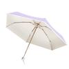 Ultra-Light Five-Fold Compact Chrome Handle Colorblock Umbrella for Rain or Shine
