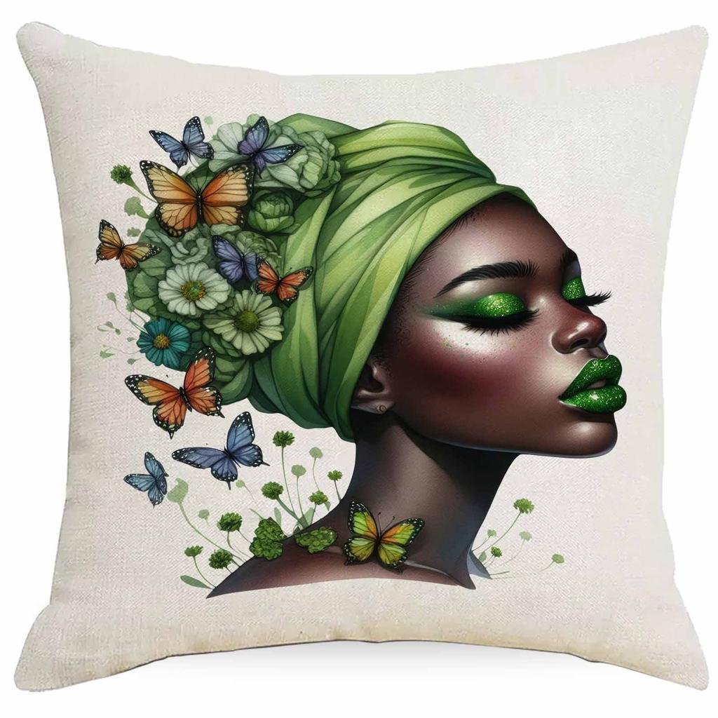 New Colorful Black Girl Pillowcase Home Cushion Pillowcase Sofa Decoration