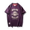 American Vintage Heavy Cotton Fashion Brand Letters Print T-shirt Men's Short Sleeve Summer Bottoming Shirt Foreign Trade Men's T-shirt