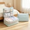 5-in-1 Travel Compression Packing Cube, 5-Zone Mesh Clothing Organizer with Zipper Compression, 45x32x22 Cm