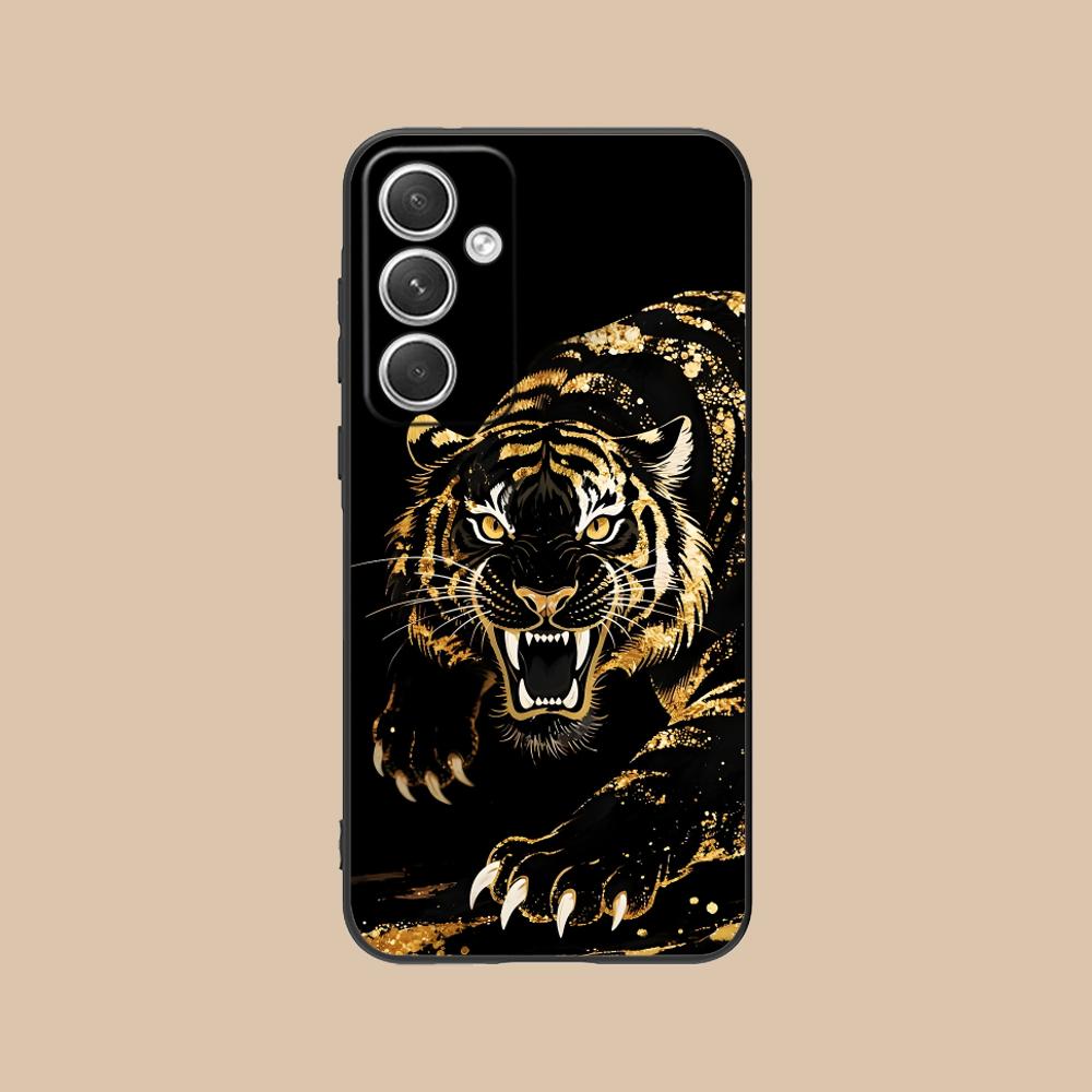 

Tiger Neon Mobile Cell Phone Case for Samsung Galaxy S26 S25 S24 S23 S22 S21 S20 Note20 Plus FE Ultra Colorful Cover Cover Galaxy S26