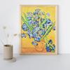Malowanie Po Numerach Z Ramą Obrazy Do Malowania -Wazon Z Irysami 40X50 Cm
