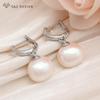 Fashion Round Rectangle Simulated-pearl Bead Drop Earrings Jewelry Sets For Women Rose Gold Color Necklace