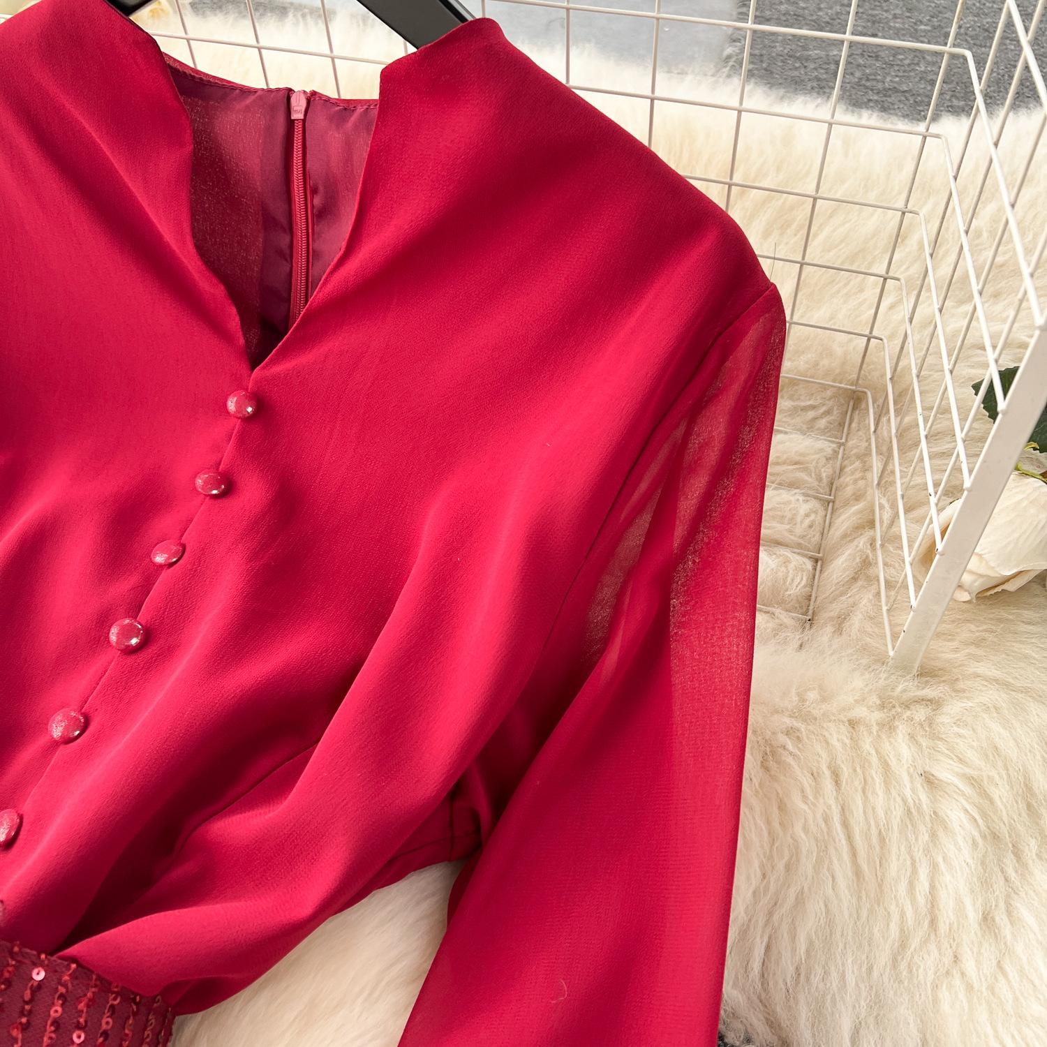 Женское модное винтажное элегантное платье А-силуэта — фото 9