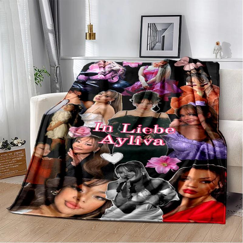 Couverture Douce en Flanelle 3D Ayliva Lieb Pop Singer pour Lit Chambre Canapé Pique-nique, Couverture Jetée pour Couvrir Extérieur Loisirs Cadeau Enfants