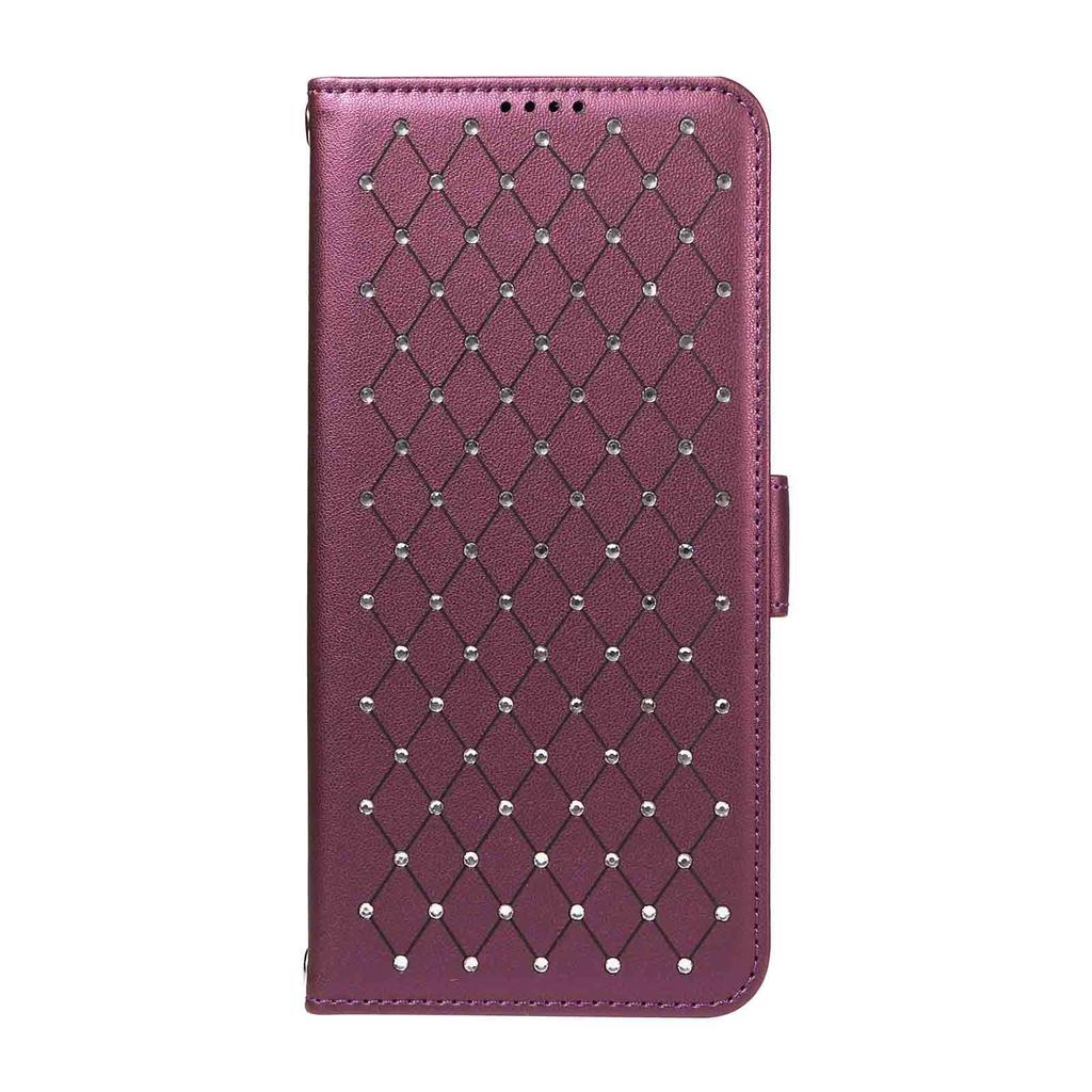 Suitable for Apple17Diamond-embellished starry sky leather case16E Card slot phone case15Plus Flip14Protective Sleeve