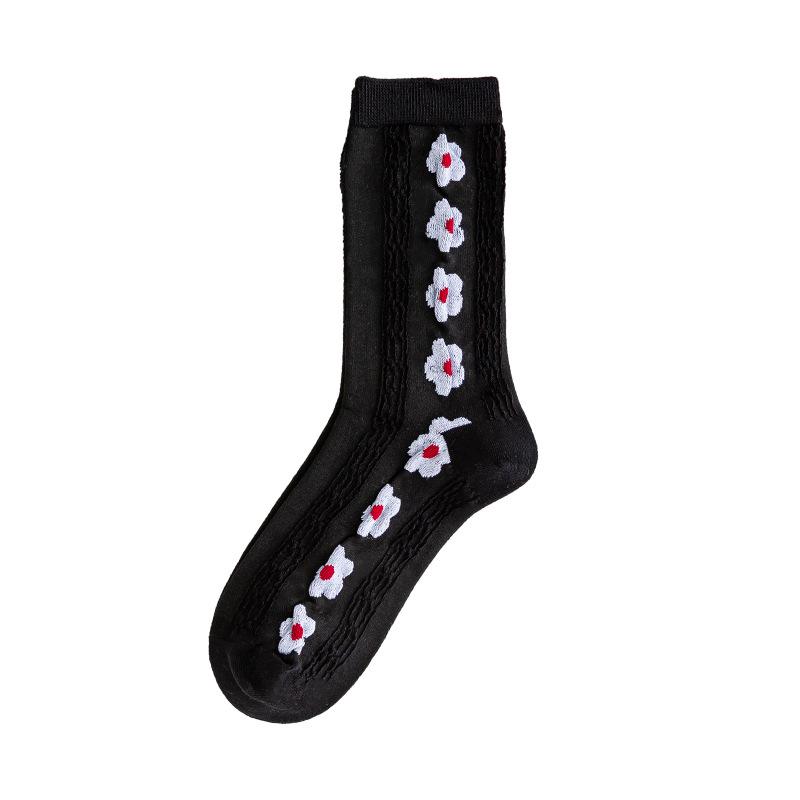 5 Pairs, Cotton Socks Children, College Style Cute Medium Tube Socks Socks